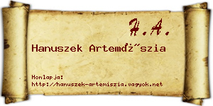 Hanuszek Artemíszia névjegykártya